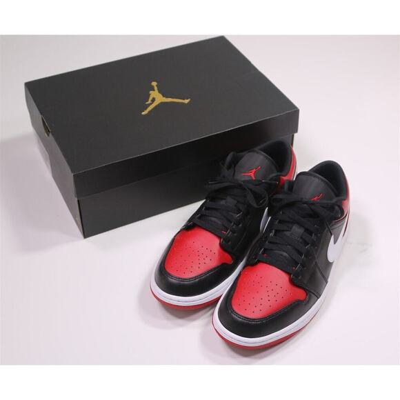 Air Jordan 1 Low Red/Black/White Alternate Bred Toe Worn Once w/ Box Men's US 11 - Picture 1 of 14